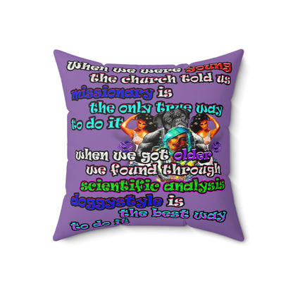 doggystyle - Faux Suede Square Pillow - (light purple)
