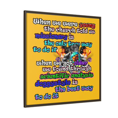 doggystyle - framed canvas art (yellow)