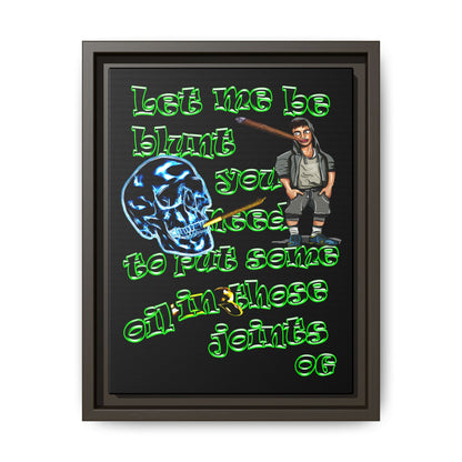 og - framed canvas art (black)