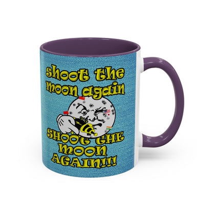 shoot the moon again - Accent Mug (faded blue)