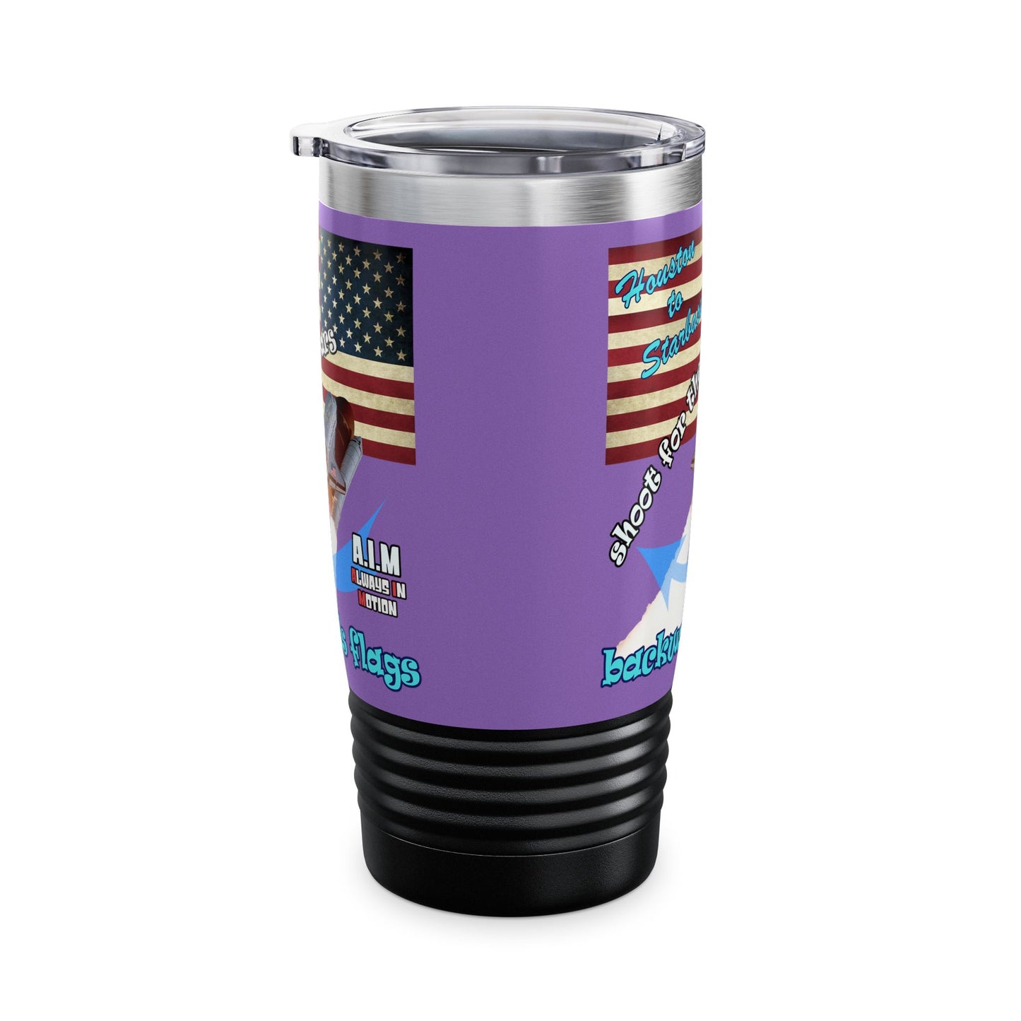 shoot for the stars - Ringneck Tumbler, 20oz (light purple)