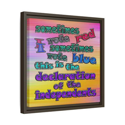 declaration of the independents - framed canvas art (color blur)