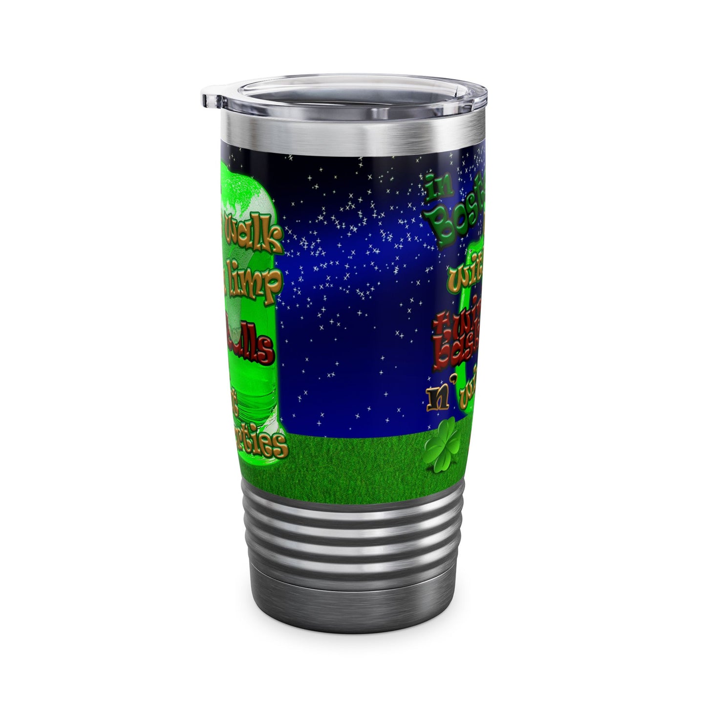 celtics logo - Ringneck Tumbler, 20oz ('snoops' background)