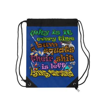 the bum's shit - Drawstring Bag (dark blue)