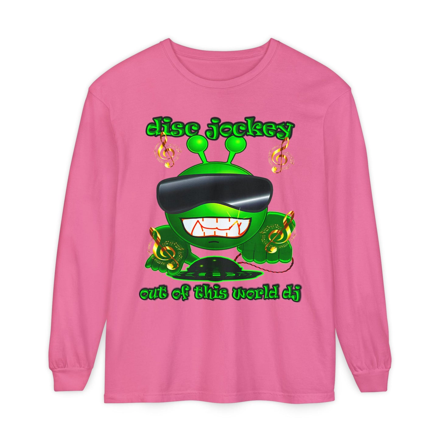 disc jockey - Unisex Garment-dyed Long Sleeve T-Shirt