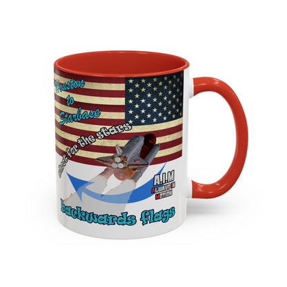 shoot for the stars - Accent Mug (white)