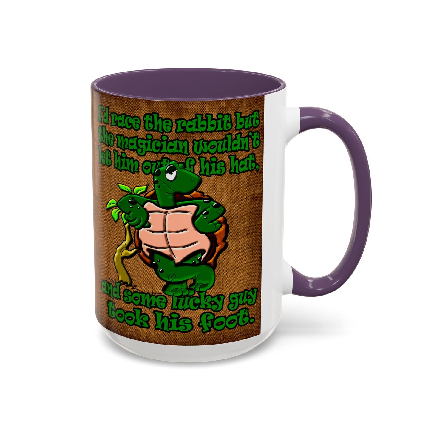 turtle race - Accent Mug (brown papyrus)