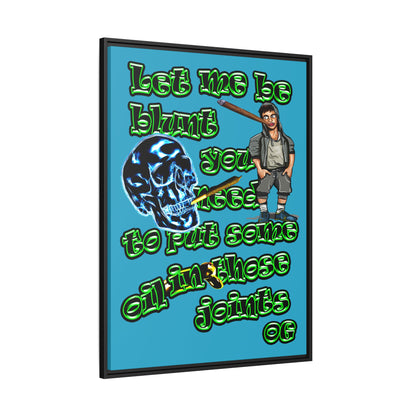 og - framed canvas art (turquoise)