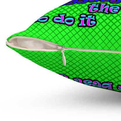 doggystyle - Spun Polyester Square Pillow - (logo green)