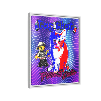tag that - framed canvas art (purple wave)