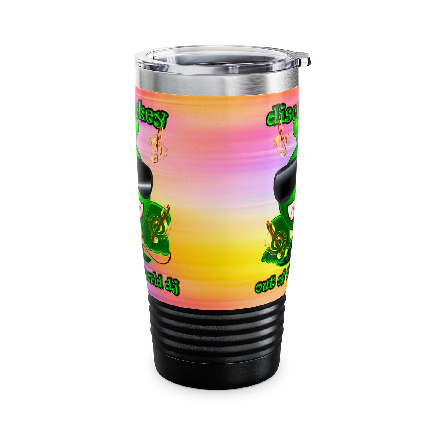 disc jockey - Ringneck Tumbler, 20oz (color blur)