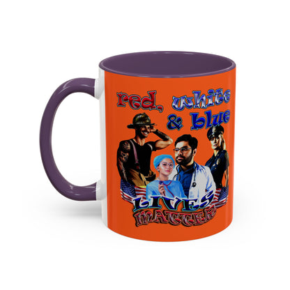rw&b lives matter - Accent Mug (orange)