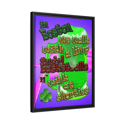 celtics logo - framed canvas art (purple-pink wave)