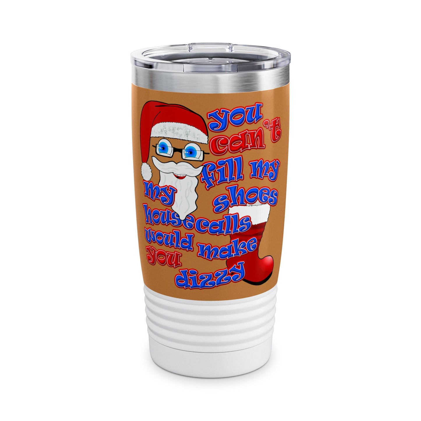 santa's shoes - Ringneck Tumbler, 20oz (light brown)