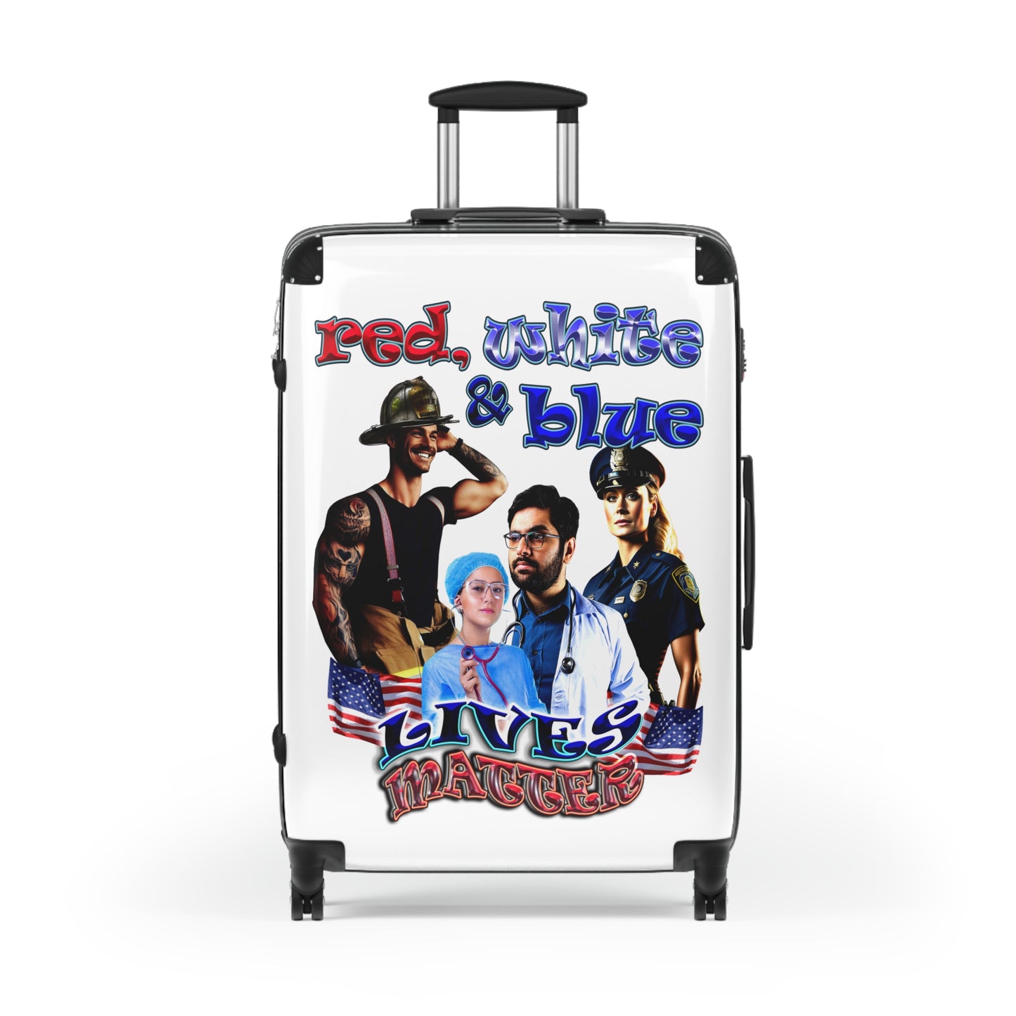 rw&b lives matter - Suitcase (white)