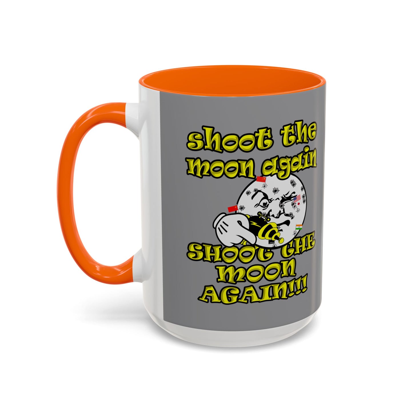 shoot the moon again - Accent Mug (grey)