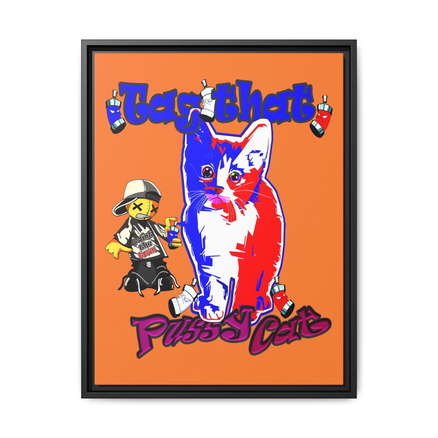 tag that - framed canvas art (crusta)