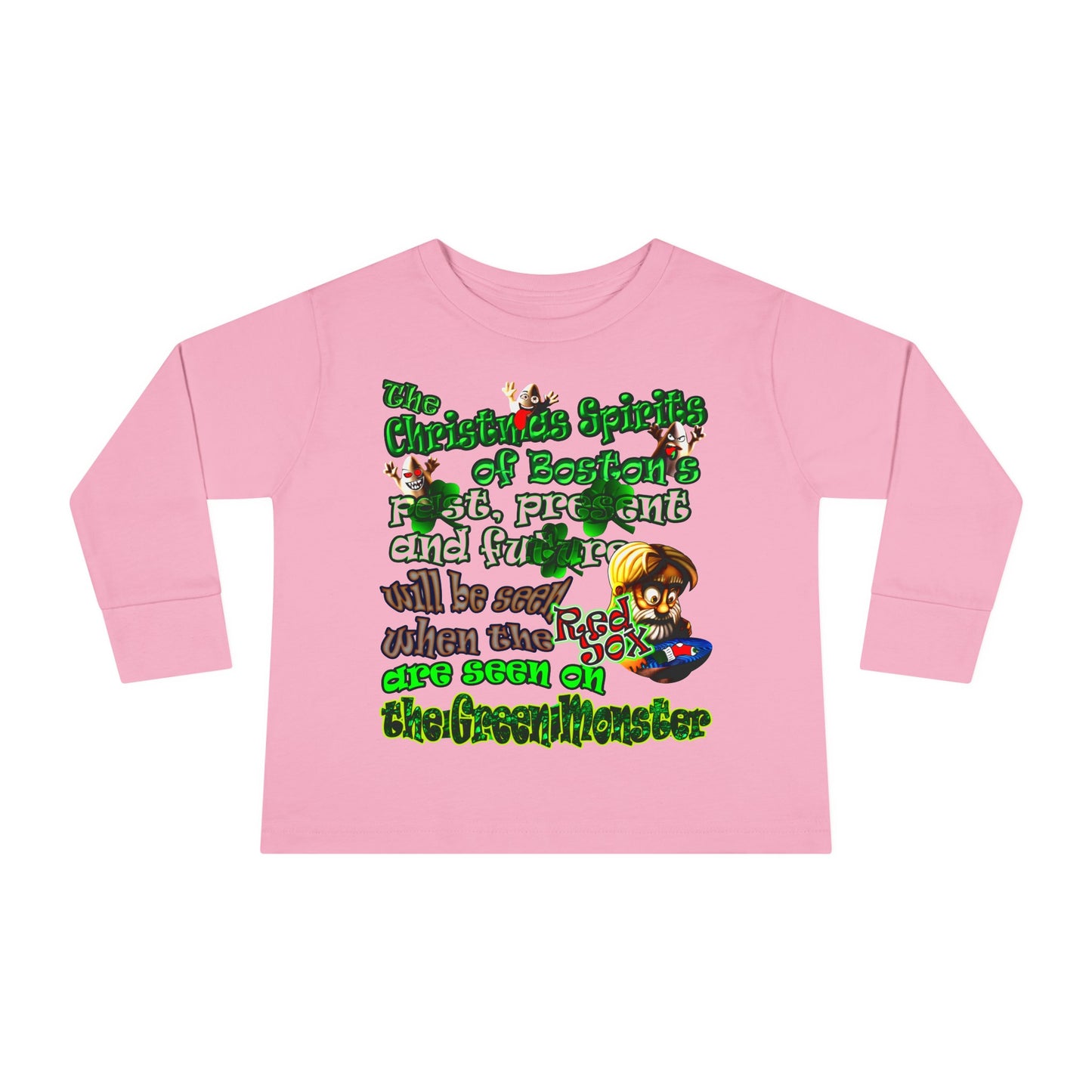 christmas spirits of boston - Toddler Long Sleeve Tee