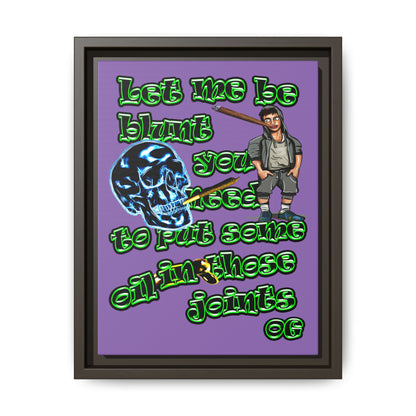 og - framed canvas art (light purple)