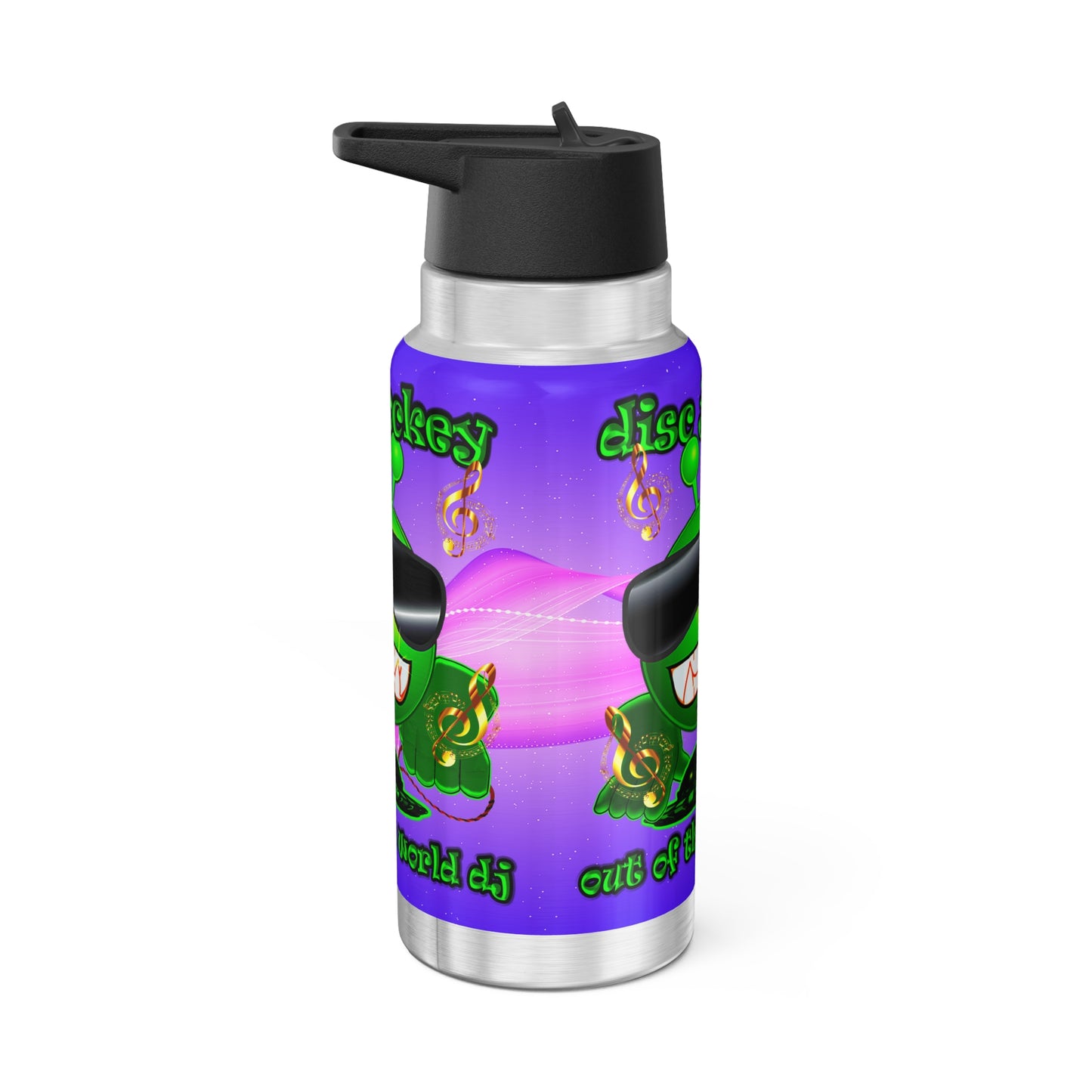 disc jockey - Gator Tumbler, 32oz (purple-pink wave)