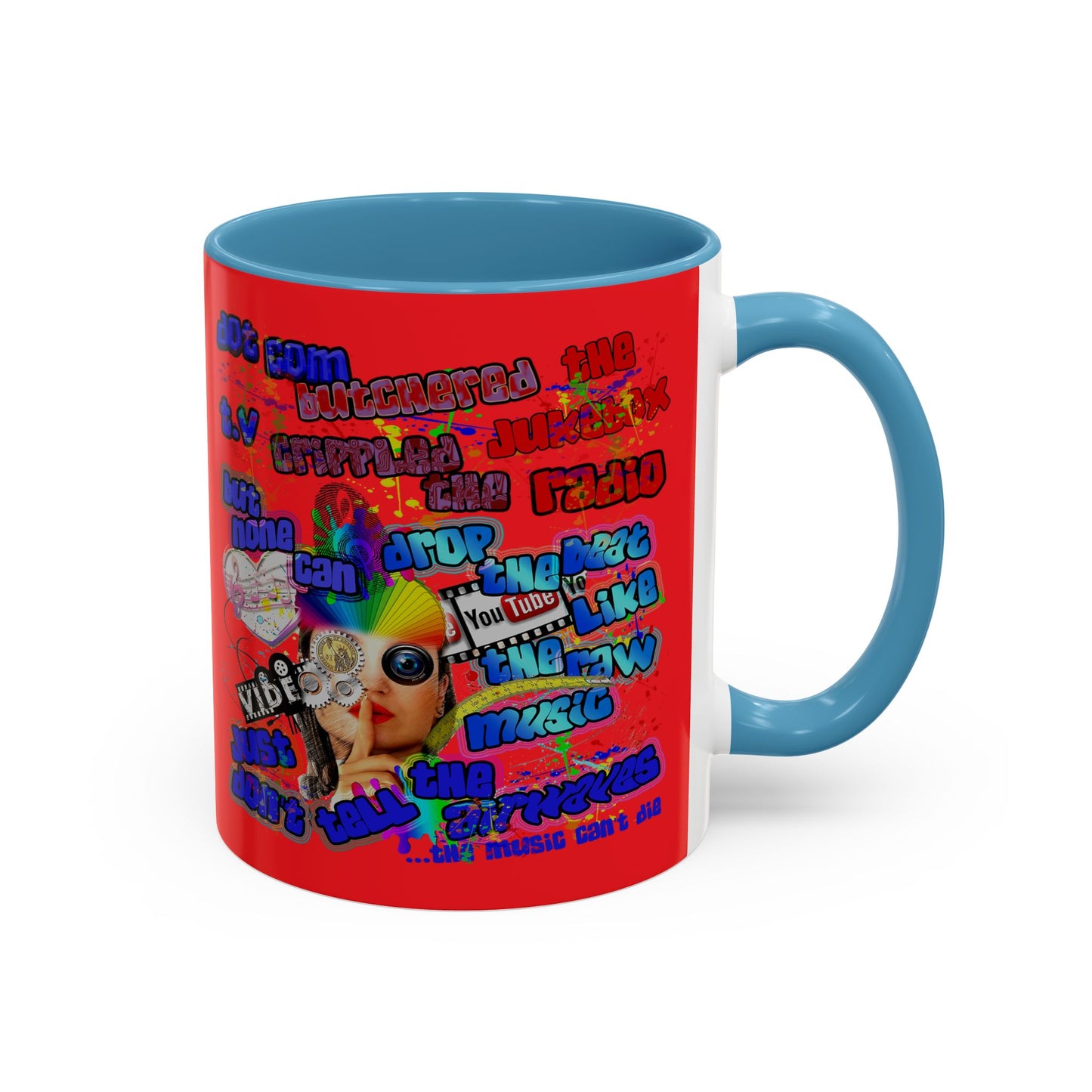 drop the beat - Accent Mug (yellow)
