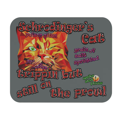 schrodinger's cat - Mouse Pad (Rectangle) (dark grey)