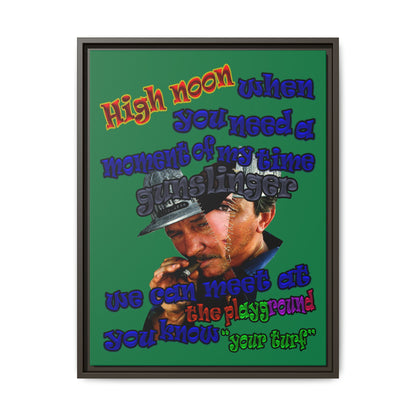 high noon - framed canvas art (dark green)