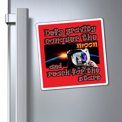 defy conquer reach - Magnets - (red)