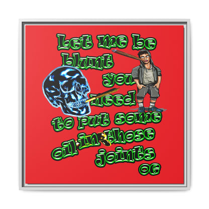og - framed canvas art (red)