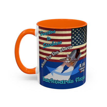 shoot for the stars - Accent Mug (dark blue)