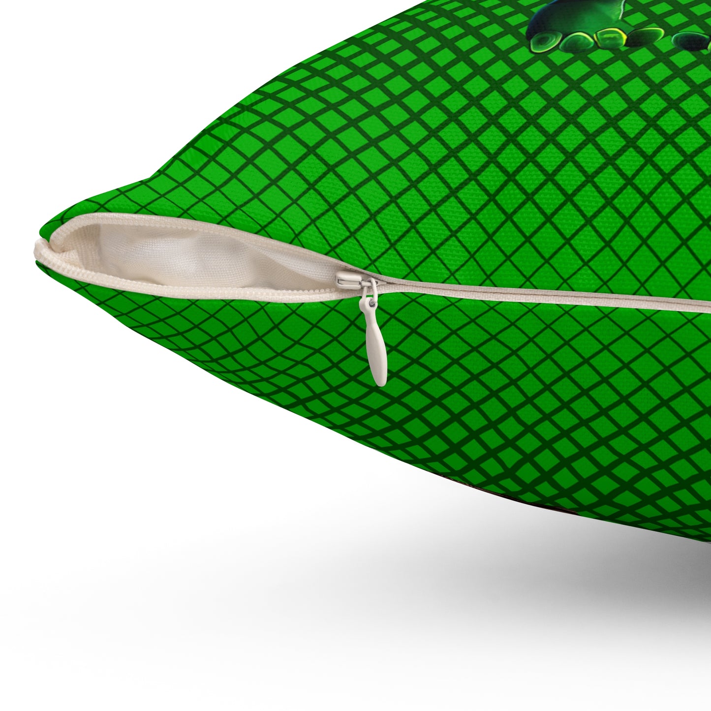 I don't care that your grey - Spun Polyester Square Pillow - (logo green)