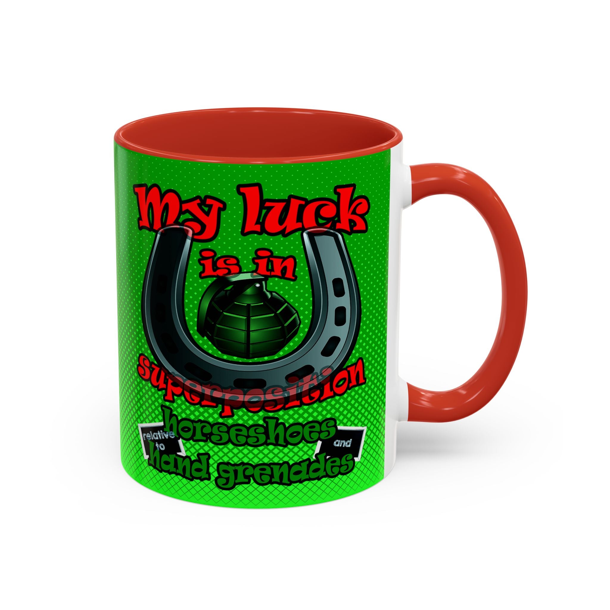 my luck - Accent Mug (logo green)