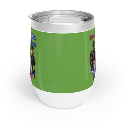 rw&b lives matter - Chill Wine Tumbler (green)