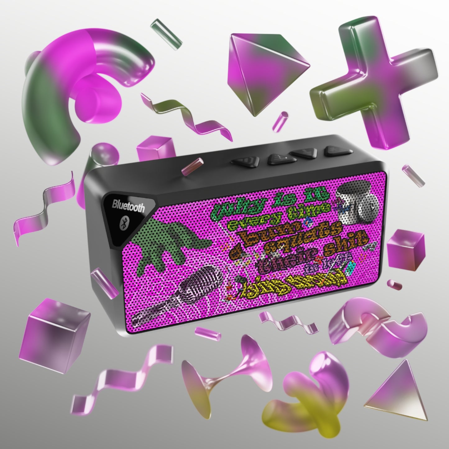 the bum's shit - Jabba Bluetooth Speaker (pink swirl)