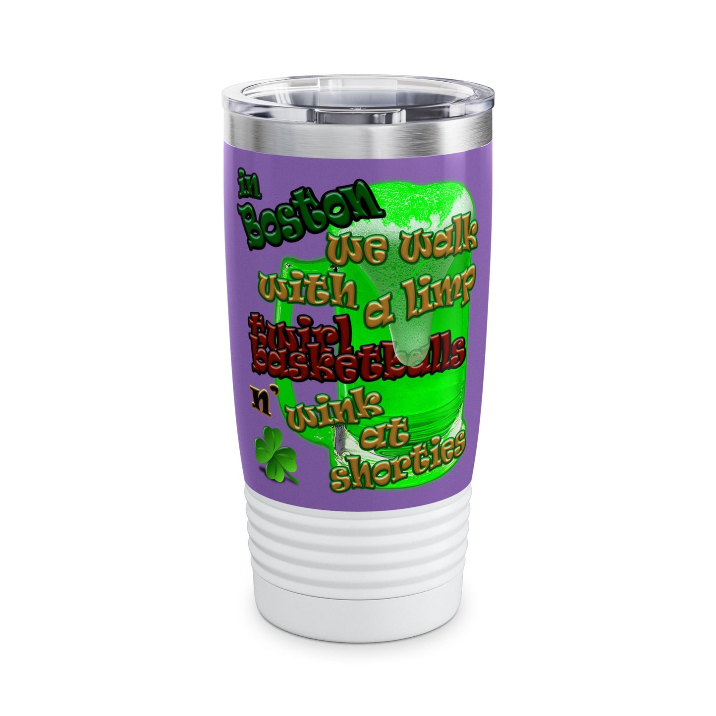 celtics logo - Ringneck Tumbler, 20oz (light purple)