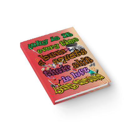 the bum's shit - journal-blank (yellow-orange wave)