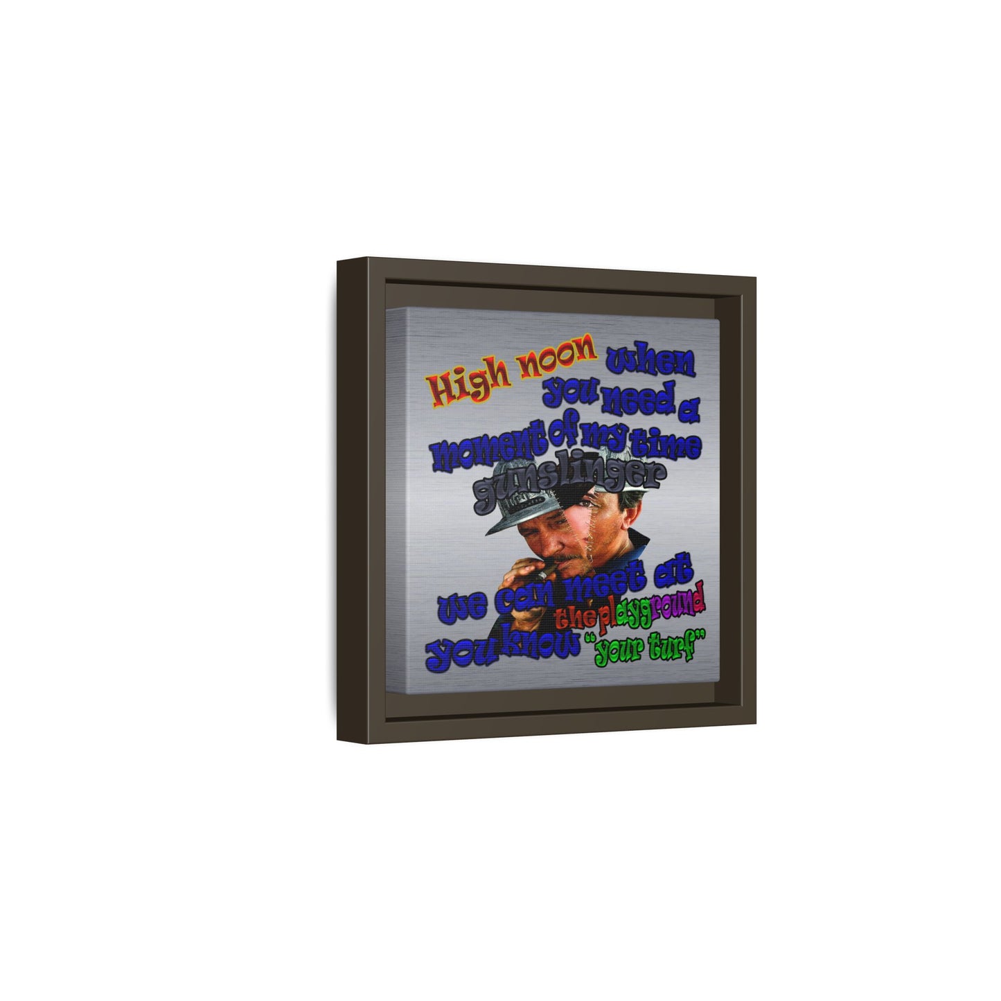 high noon - framed canvas art (brushed nickel)