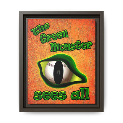 green monster - framed canvas art (burnt orange)