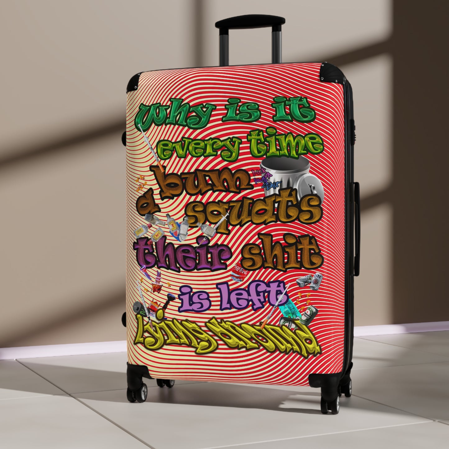 the bum's shit - Suitcase (yellow-orange wave)