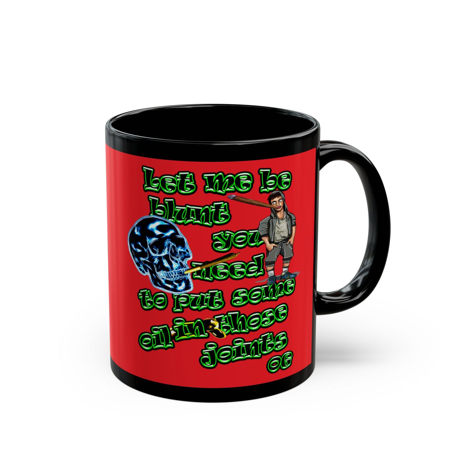 og - Black Mug (red)