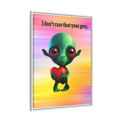I don't care that your grey - framed canvas art (color blur)