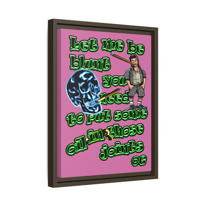 og - framed canvas art (light pink)