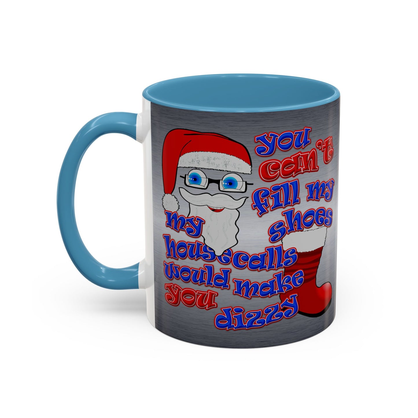 santa's shoes - Accent Mug (brushed nickel)
