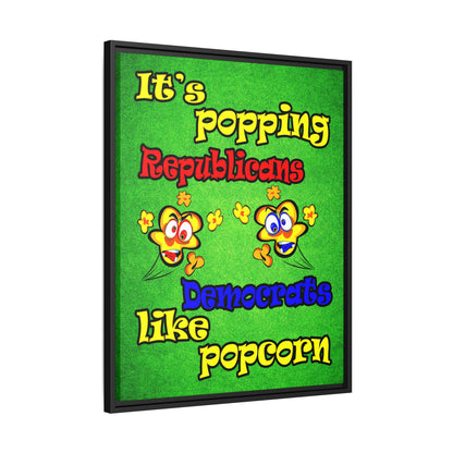 popping like popcorn - framed canvas art (green turf)