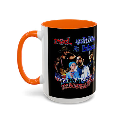rw&b lives matter - Accent Mug (black)