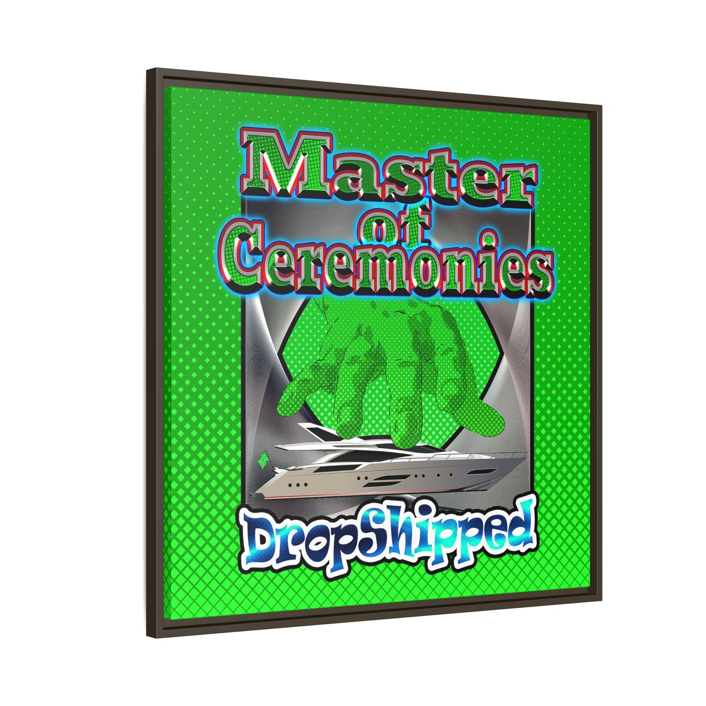 logo - framed canvas art (logo green)