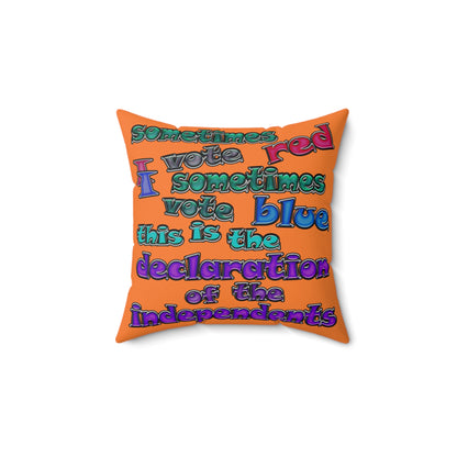 declaration of the independents - Spun Polyester Square Pillow - (crusta)