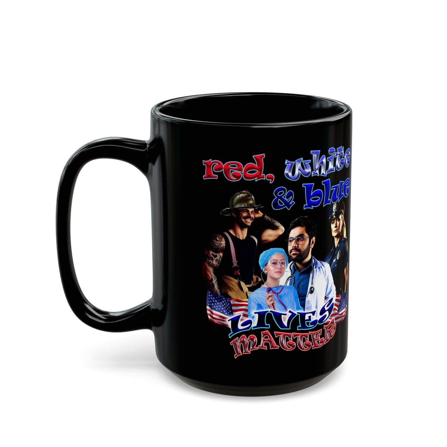 rw&b lives matter - Black Mug (black)