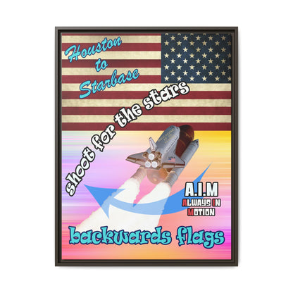 shoot for the stars - framed canvas art (color blur)