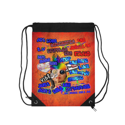 drop the beat - Drawstring Bag (burnt orange)